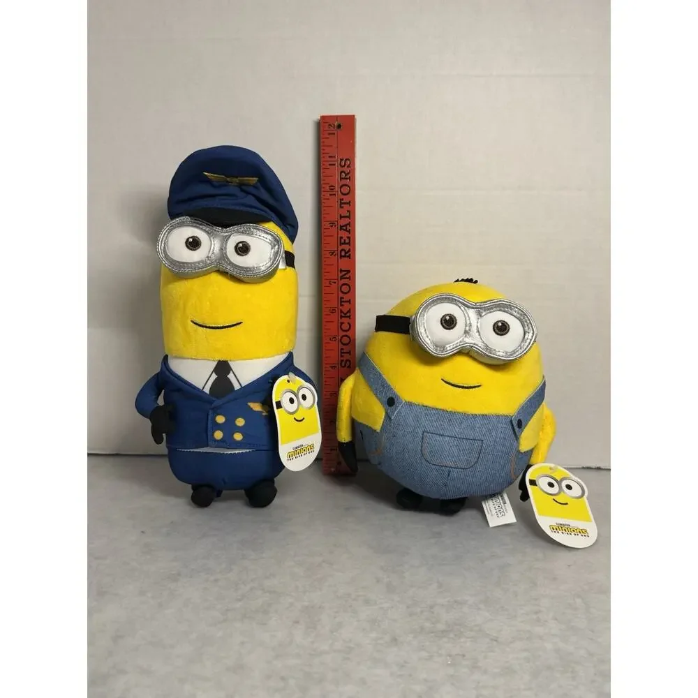 NWT Minions The Rise of Gru Pilot Kevin & Bob Plush Universal Illumination 9